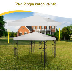 Beige paviljongin varakatto vedenpitävä 300x300 cm