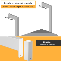 Valkoinen 5-tasoinen lehtihylly metallikehyksellä Valkoinen 5-tasoinen lehtihylly metallikehyksellä
