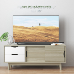 Tyylikäs harmaa TV-taso 60 tuuman televisiolle