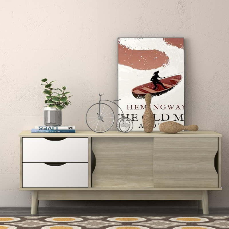 Tyylikäs harmaa TV-taso 60 tuuman televisiolle