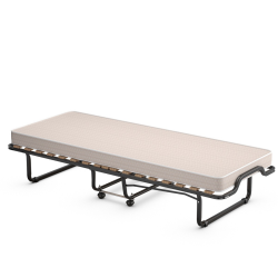 Taitettava vierasvuode memory-vaahtomuovipatjalla beige 200 x 80 cm