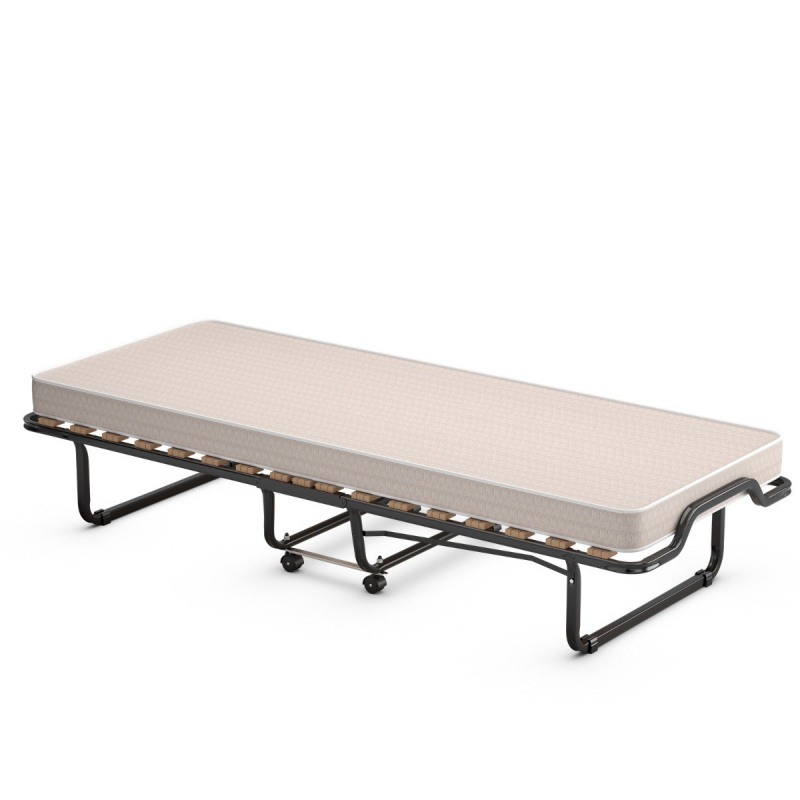 Taitettava vierasvuode memory-vaahtomuovipatjalla beige 200 x 80 cm