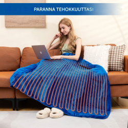 Sähköinen sininen lämpöpeitto 9 lämpötilaa flanellista