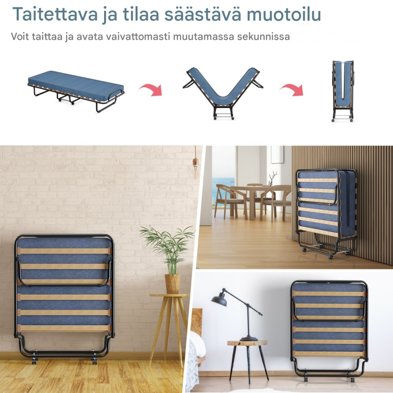 Taitettava vierassänky muistivaahdolla, sininen, 190x80 cm Taitettava vierassänky muistivaahdolla, sininen, 190x80 cm