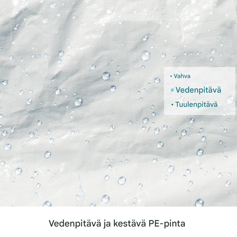 Vedenpitävä valkoinen juhlateltta ulkokäyttöön 3x9 m