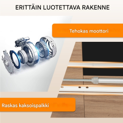 Sähköisesti korkeussäädettävä työpöytä 140x70 cm, luonnonväri