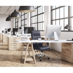 XXL-toimistotuoli keinonahkainen ergonominen korkea selkänoja säädettävä korkeus