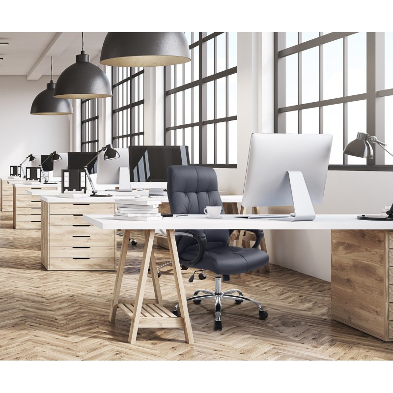 XXL-toimistotuoli keinonahkainen ergonominen korkea selkänoja säädettävä korkeus