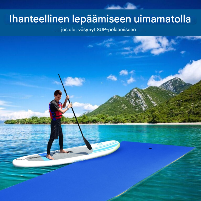 Kelluva oranssi vesimatto, repeämätön XPE-vaahto, 355x183 cm