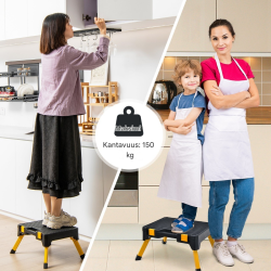 Monikäyttöinen taitettava jakkara työkalupakki punaruskea