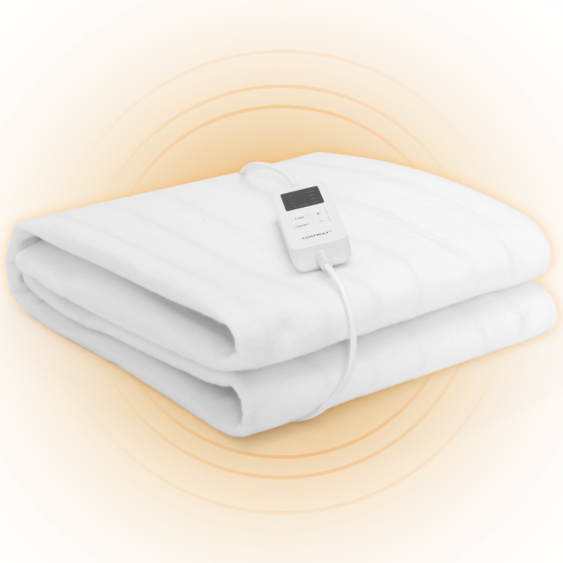 Lämmitettävä patjansuojus kaukosäätimellä ja ajastimella, valkoinen