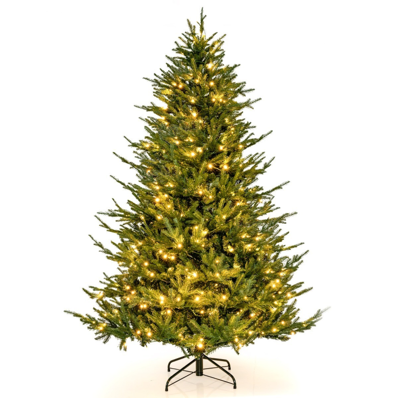 Keinotekoinen vihreä joulukuusi 183 cm 280 LED-valoa