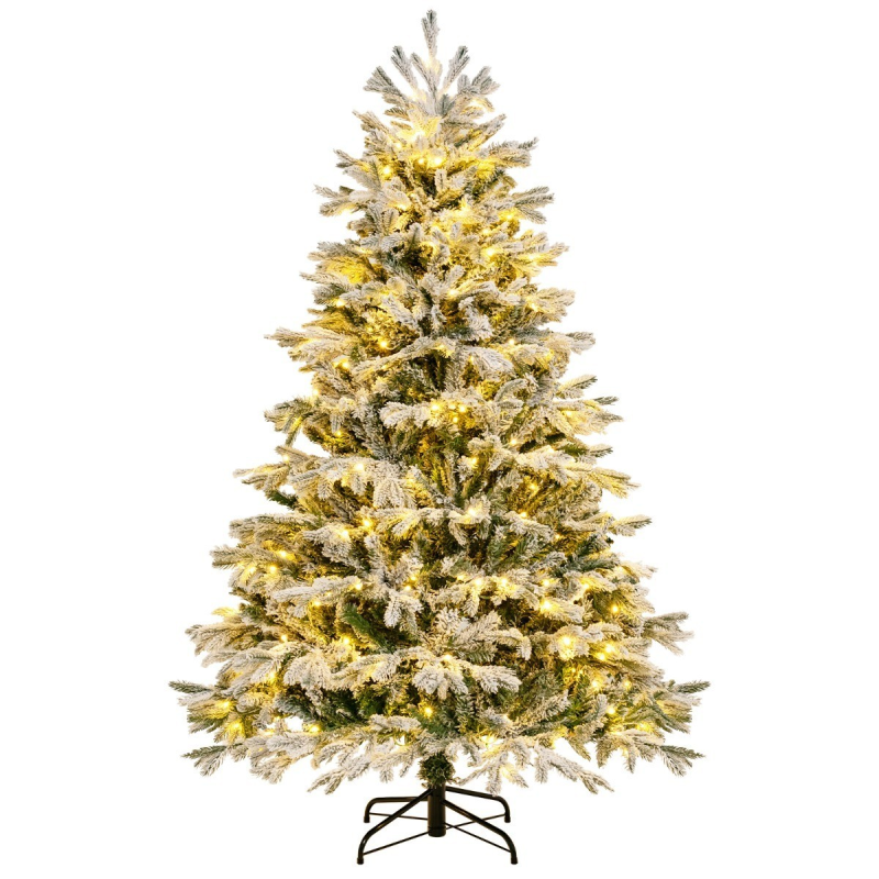 180 cm luminen tekokuusi 350 LED-valolla vihreä ja valkoinen