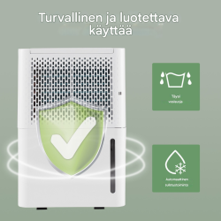 12L ilmankuivain ajastimella hiljainen toiminta valkoinen