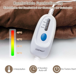 Sähköinen flanelliviltti ajastimella ja ylikuumenemissuojalla kahvi