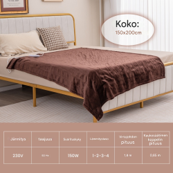 Sähköinen flanelli heittopeitto 150x200 cm, automaattinen sammutus