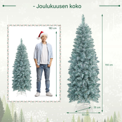 Vihreä 150 cm LED-valaistu keinotekoinen joulukuusi