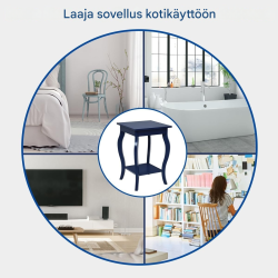 Siniset modernit kaksitasoiset sivupöydät olohuoneeseen