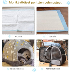 Siniset koiran harjoitusalustat 100 kpl, 5-kerroksinen vuotamaton muotoilu