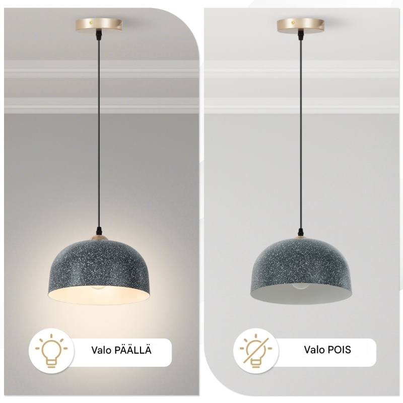 Moderni harmaa kattovalaisin säädettävällä ripustuskaapelilla