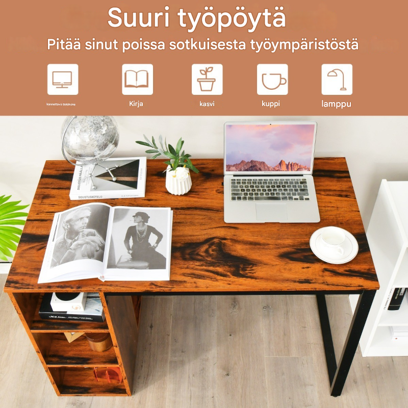 Rustiikkinen keittiövaunu pyörillä ja viinipullotelineellä