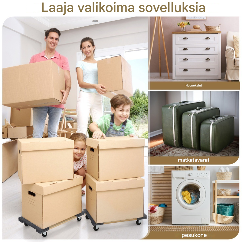 Luonnollinen puinen kuljetusvaunu 450 kg kantavuudella