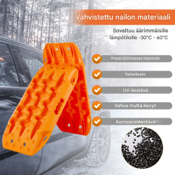Oranssit offroad-kitkamatot hiekalle, mudalle ja lumelle