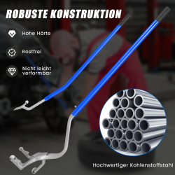 3-osainen sininen renkaanvaihtotyökalusarja teräsvannepidikkeellä