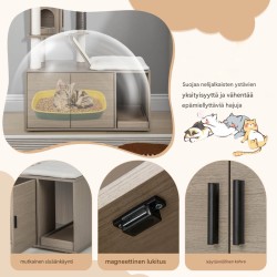 Raapimispuu kissanvessalla, harmaa, monitasoinen ja vakaa