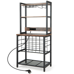 Viinikaappi teollinen viinikaappi 4 tasoa ruosteenruskea