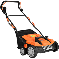 Sähköinen ruohonleikkuri 1800W 2-in-1 oranssi 45L pussi