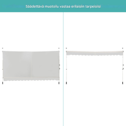 Beige säädettävä parvekemarkiisi ilman porausta UV-suojalla