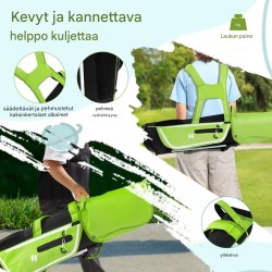 Lasten vihreä golfsetti 8-10-vuotiaille sadesuojalla - oikeakätinen