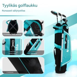 Lasten sininen golfsarja 8-10-vuotiaille sadesuojalla - oikeakätinen