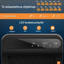 2-in-1 kävelyalusta toimistoon, musta, LED-näyttö, kaukosäädin