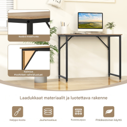 Monikäyttöinen säädettävä tietokonepöytä luonnollinen väri 100x50x77 cm