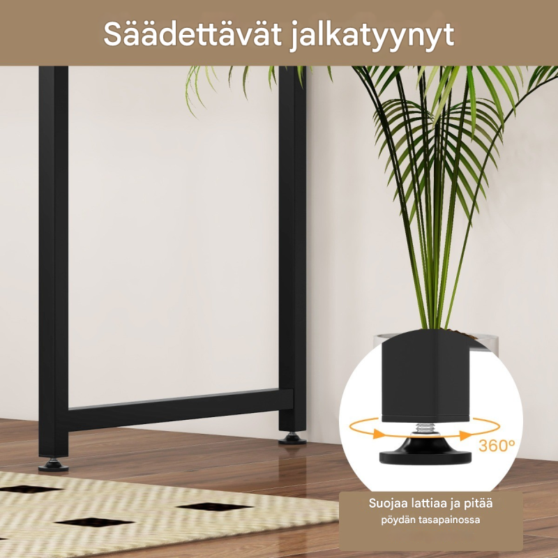 Monikäyttöinen säädettävä tietokonepöytä luonnollinen väri 100x50x77 cm