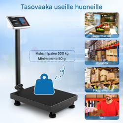 Digitaalinen hopea vaaka 300kg monitoiminnallinen ja tarkka