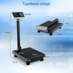 Digitaalinen hopea vaaka 300kg, monitoiminnallinen ja tarkka