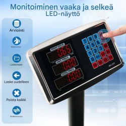 Digitaalinen hopea vaaka 300kg, monitoiminnallinen ja tarkka