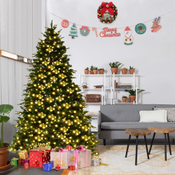 Keinotekoinen joulukuusi led-valoilla lämmin valkoinen 240 cm