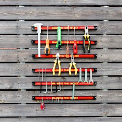 Punainen magneettinen työkalupidike 46 cm 6 kpl setti