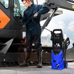 Tehokas sininen korkeapainepesuri terassille ja puutarhaan