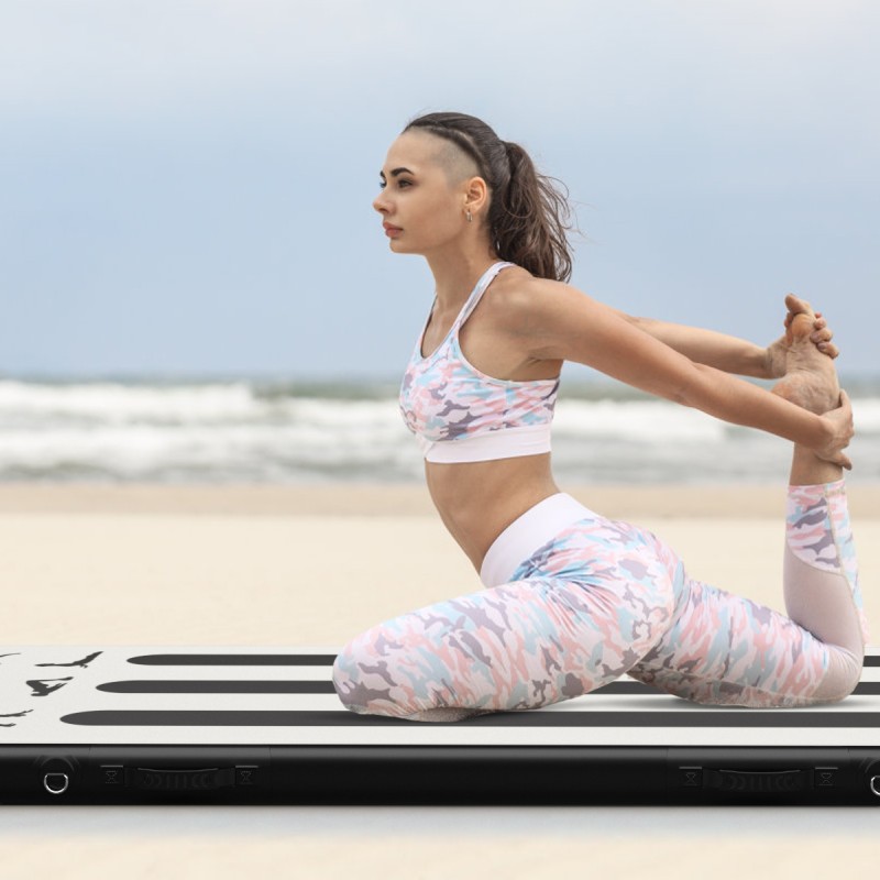 Ilmatäytteinen hopea voimistelumatto 300 cm sähköpumpulla