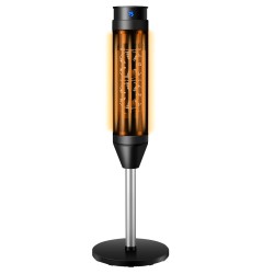 Oskilloiva keraaminen tornilämmitin ajastimella musta