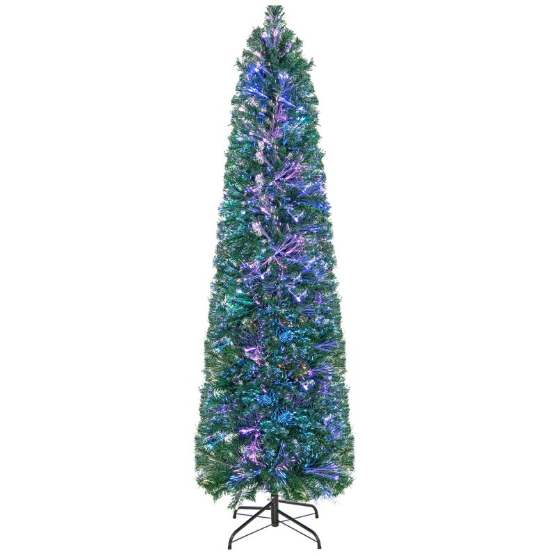Vihreä lasikuituoptiikka joulukuusi 180 cm korkealaatuinen PVC