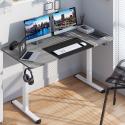 Sähköisesti säädettävä työpöytä 140x70 cm tummanharmaa