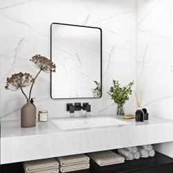 Hopeapeili kylpyhuoneeseen sirpaleeton ja vesi- sekä ruosteenkestävä