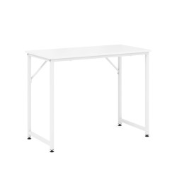 Säädettävä valkoinen tietokonepöytä kotitoimistoon ja opiskeluun