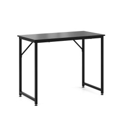 Säädettävä musta tietokonepöytä kotitoimistoon ja opiskeluun